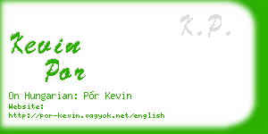 kevin por business card
