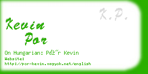 kevin por business card